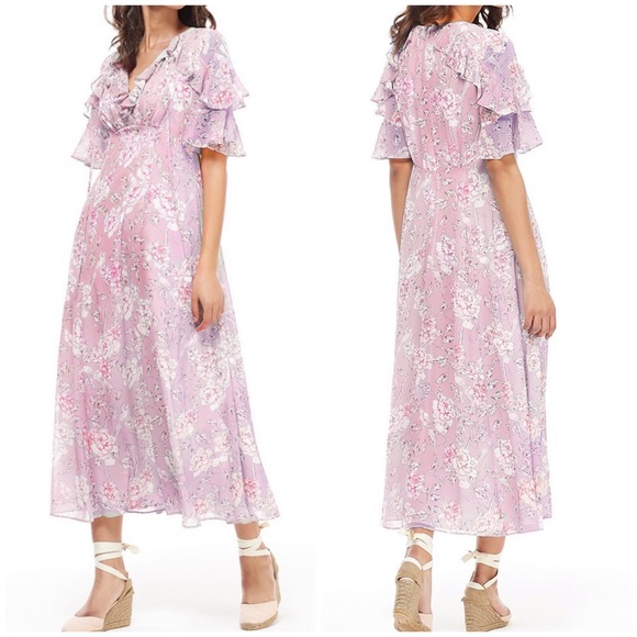 Gal Meets Glam Dresses & Skirts - NEW Gal Meets Glam Shelby Floral Chiffon Dress Sz0